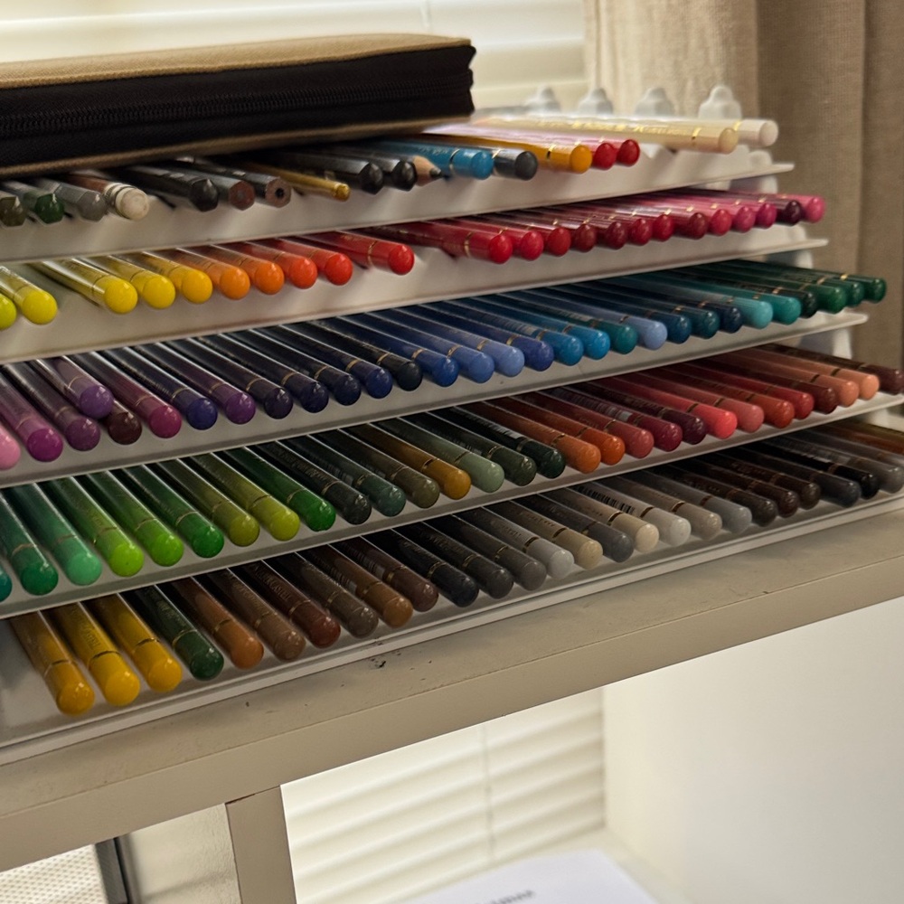 Colorful Art Supply Stacking Trays